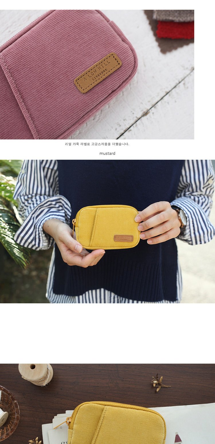 Hàn Quốc làm việc trực tiếp siêu mỏng thẻ mini túi nam và nữ nhỏ cá tính dễ thương nhung kẻ ví tiền đơn giản ví da