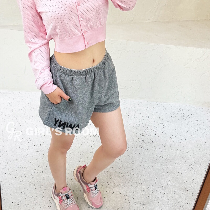 [Unique Relaxation] Alexander Wang Alexander Wang Foam Logo Elastic Waist Cotton Casual Shorts