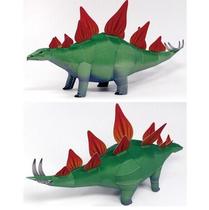 Jurassic dinosaur simulation Stegosaurus 3D three-dimensional paper model DIY handmade childrens educational origami toy