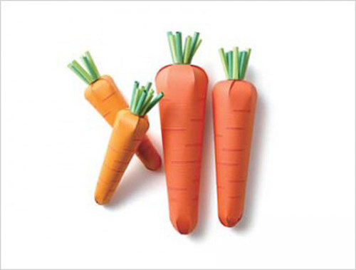 Paper model Making DIY manual work Puzzle Toy Simulation Vegetable Props 3D Solid Paper Model Carrots