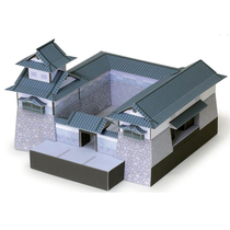 Paper model making DIY handwork educational toys ancient courtyard house 3D three-dimensional building origami
