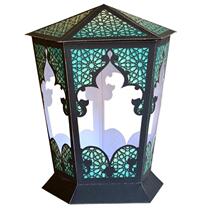 Paper model making DIY manual work educational toy Arabic lantern ornaments 3D three-dimensional paper model making