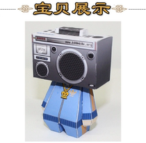 Cartoon recorder doll doll 3D three-dimensional paper model DIY handmade childrens educational origami toy