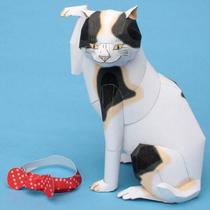 Simulation kitten pet cat animal 3D three-dimensional paper model DIY handmade childrens educational origami toy