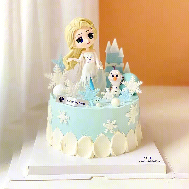 4 Generations Love Esha White Love Esha Cake Decoration Baking Girl Birthday Swing Princess Toy Snowflake Snow Treasure Aisha-Taobao