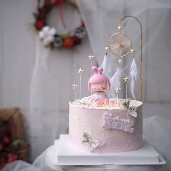 boy girl prince princess fairy tale cartoon rabbit girl crown prince rabbit ears girl cake decoration decoration