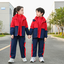 Kindergarten clothes autumn and winter clothing Primary school uniforms three-in-one submachine clothing Three sets of outdoor sports Anti-chilling childrens class