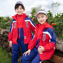 School Uniform Elementary School Students Spring Autumn And Winter Money Children Three Sets Kindergarten Garden Clothes Three-in-one Submachine Clothes Outdoor Sportswear