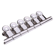 Del 9523 stainless steel clip 6 sets 51mm medium size 3# ticket clip big iron clip strong clip drawing board mountain clip