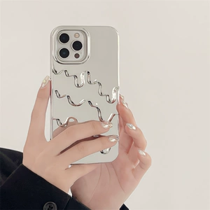 Высококачественный серебристый трехмерный защитный чехол для iPhone14pro Apple 13promax 14, новый 12/11, против падения