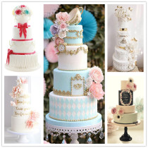 Simulation new multi-layer four-layer fondant cake model fleshy framed European wedding wedding birthday cake plastic