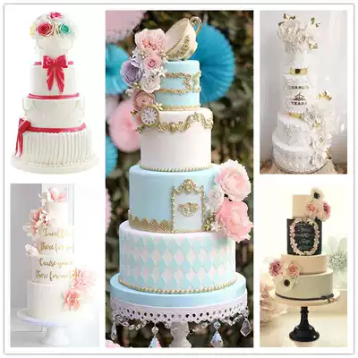 Simulation of new multi-layer four-layer flip candy cake model meat decorative European wedding wedding birthday cake plastic