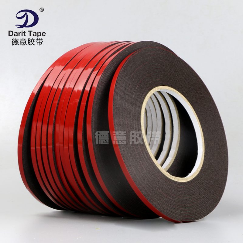 Red Film Black Double-sided Foam Glue Powerful Double-sided Sponge Car LED Light Bar Advertising With Foam Adhesive Tape