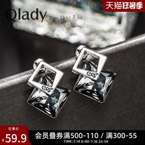Stud earrings womens 925 sterling silver earrings earrings 2021 new fashion summer temperament high sense of atmosphere light luxury