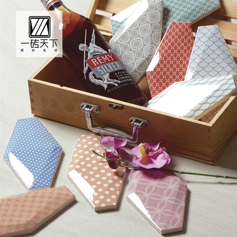 American-style modern minimalist diamond-shaped bread brick art color 3D relief bump TV background wall clothing store wall brick