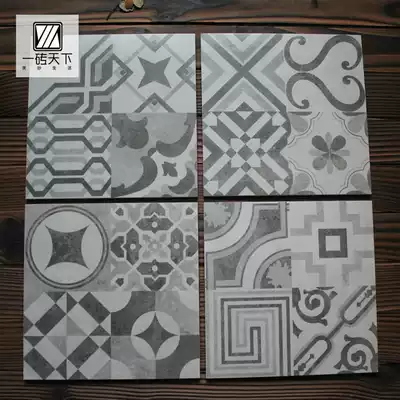 Cement antique brick Nordic modern industrial style retro dining room cafe cement floor tile living room gray floor tile