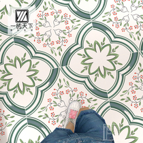 Nordic small fresh balcony entrance tiles kitchen flower tiles bathroom bathroom wall tiles restaurant non-slip floor tiles