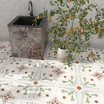 Moroccan small fresh light pink tiles retro B&B balcony wall tiles bathroom kitchen mosaic floor tiles 200