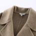 Lagogo 2019 mùa đông mới giữa hai chiều dài áo len len áo khoác lỏng lẻo hình chữ H vải len nữ - Áo len lót đôi