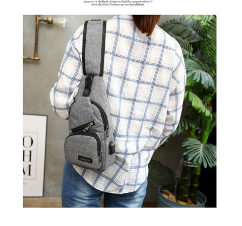 Túi đeo vai giản dị túi ngực nam đơn giản retro nam túi ngực chéo chéo túi kinh doanh du lịch ba lô nhỏ - Túi của con người túi xách gucci