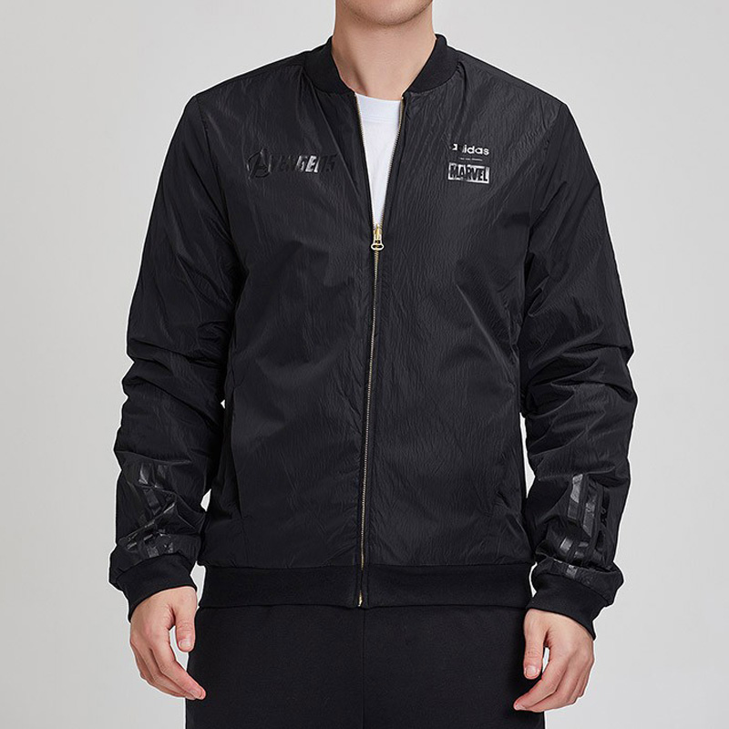 Adidas NEO nam 2019 mùa thu và mùa đông mới Marvel Avengers áo khoác cổ áo cotton thể thao DW7809 - Quần áo độn bông thể thao áo phao lông vũ uniqlo