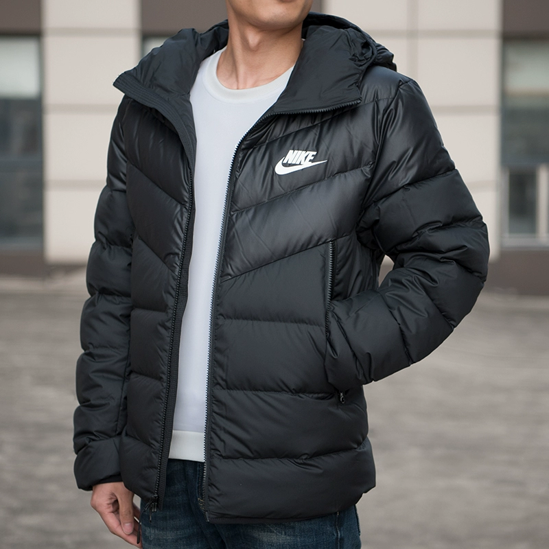   down jacket nam 2018 mùa đông mới trùm đầu chống gió ấm thể thao xuống áo khoác 928834