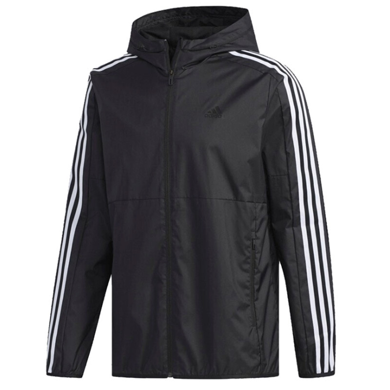 Adidas nam 2019 mùa thu mới ba sọc thể thao trùm đầu áo khoác dệt thoi giản dị EH3806 - Áo khoác thể thao / áo khoác áo khoác the thao puma nam