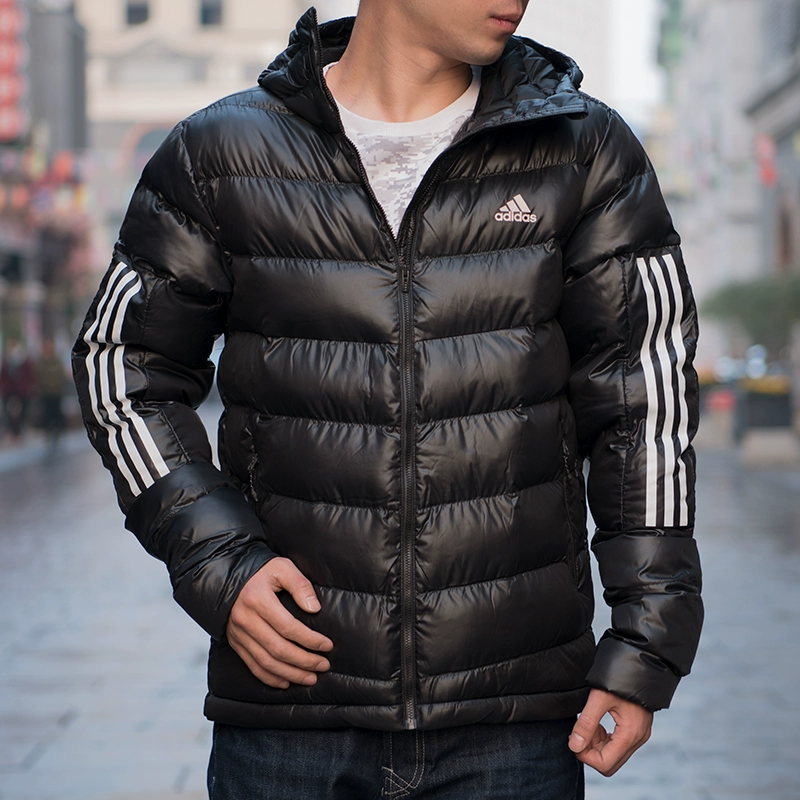 Quần áo cotton Adidas nam 2018 mùa đông dài trùm đầu áo gió thể thao ấm áp áo khoác DM2196