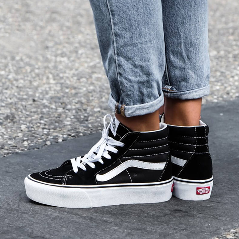 Vans sk8 Hi с джинсами оверсайз
