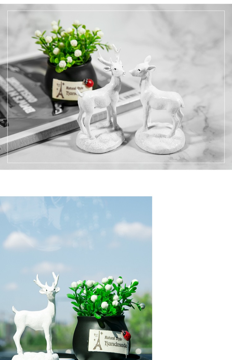 Đồ trang sức xe hơi tất cả các cách an toàn hươu trang trí xe tốt lành cung cấp cỏ trang trí sáng tạo cá nhân phụ kiện trang trí xe ô to