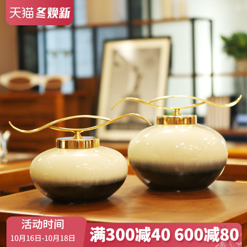 Jingdezhen ceramic furnishing articles modern porch light wine sitting room TV ark, American key-2 luxury model between household ornaments
