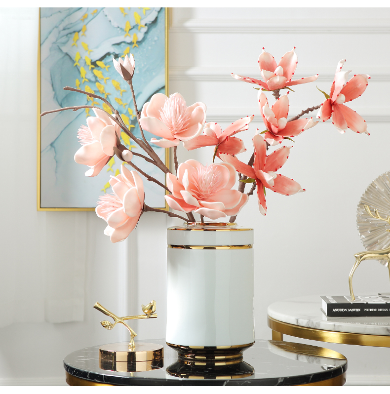 Modern light key-2 luxury ceramic vase furnishing articles sitting room desktop flower arrangement China Europe type TV ark, wine decorative arts and crafts