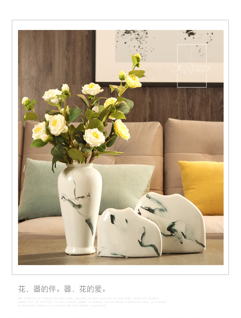 New Chinese style study zen furnishing articles ceramic vases, creative household act the role ofing is tasted, the sitting room porch TV ark, flower porcelain