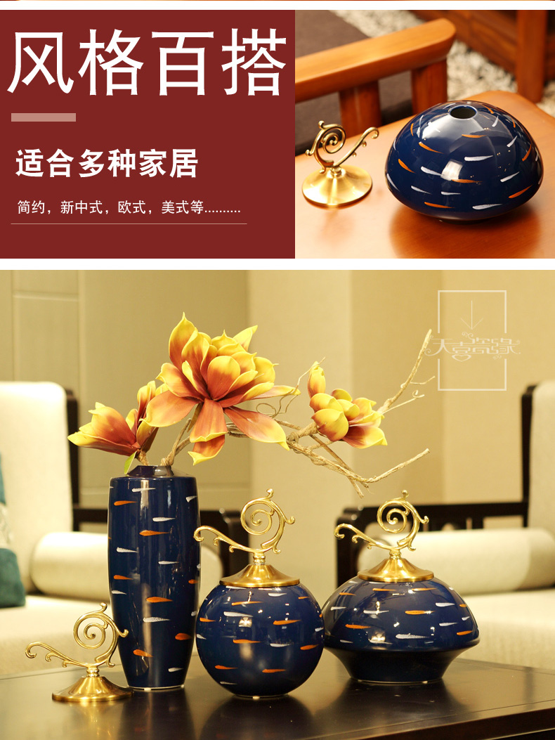 Modern American light much creative ceramic decoration vase, the sitting room porch ark, TV ark, home furnishing articles