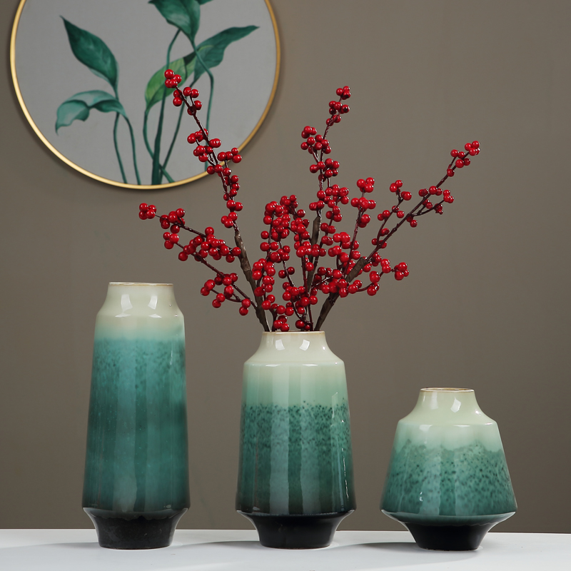 New Chinese style with modern jingdezhen ceramic vase furnishing articles sitting room porch TV ark, the home dry flower arranging flowers adornment