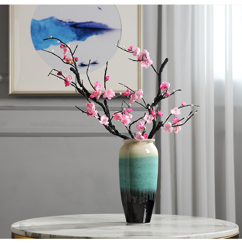 Jingdezhen ceramic flower implement of new Chinese style furnishing articles sitting room vase dried flowers, TV ark, porch table household decoration