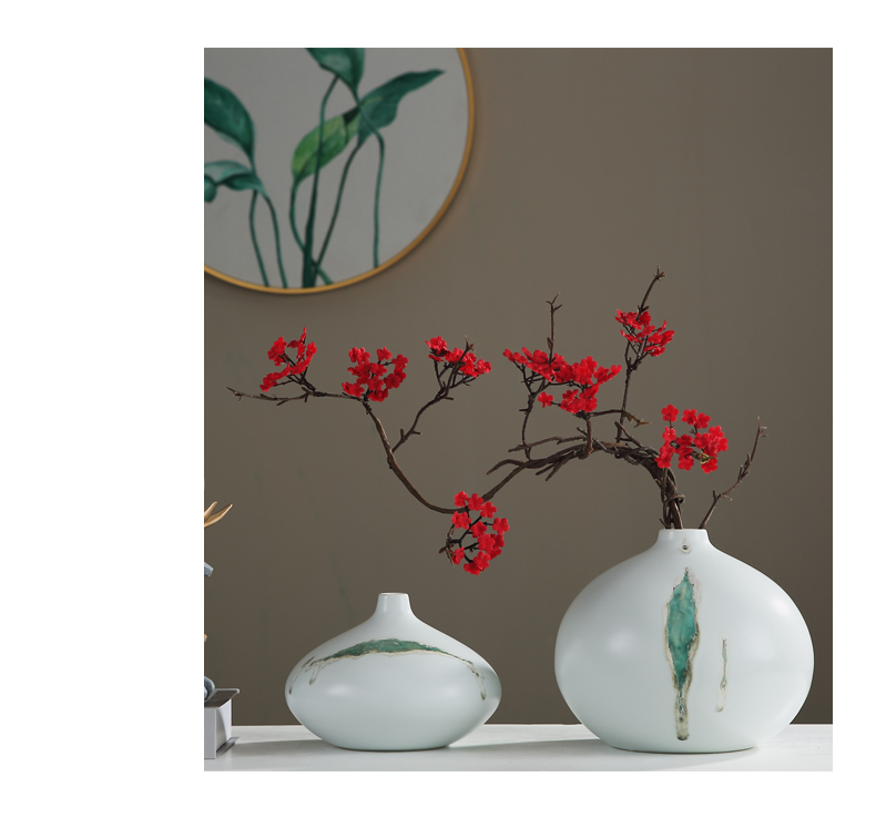 The New Chinese jingdezhen ceramic vase furnishing articles sitting room porch table decorations dry flower arranging zen tea room decoration