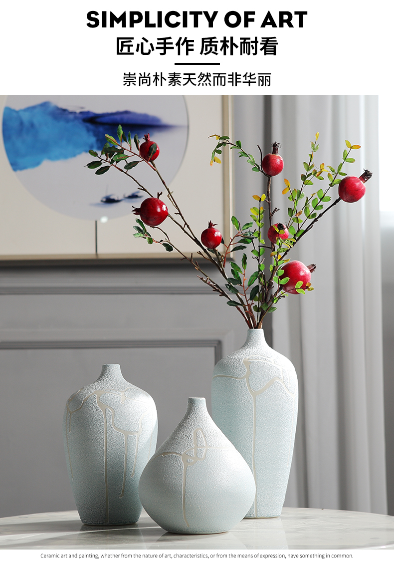 Jingdezhen ceramic wine table decorations furnishing articles household act the role ofing is tasted, the sitting room porch vases, flower arranging dried flower decoration