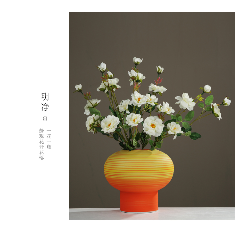 New Chinese style light ceramic vase key-2 luxury furnishing articles table dry flower tea table flower art is sitting room adornment desktop simulation flower decoration