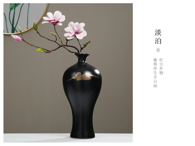 New Chinese style ceramic decoration sitting room porch TV ark, zen the flower vase furnishing articles table flower arranging flowers