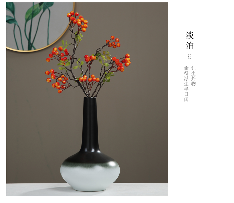 Jingdezhen modern new Chinese vase furnishing articles living room TV cabinet table wine porch is decorated ceramic flower arrangement