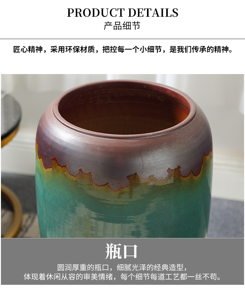 Jingdezhen ceramic vase restoring ancient ways furnishing articles sitting room porch light large key-2 luxury hotel simulation flower, adornment is placed