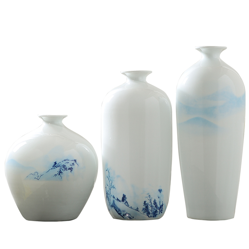 Dried flower arranging flowers Chinese jingdezhen ceramics floret bottle furnishing articles, the sitting room porch TV ark, home decoration