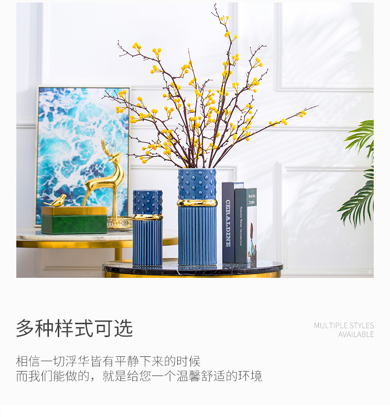 Jingdezhen ceramic vase furnishing articles I and contracted sitting room TV cabinet table creative household soft adornment arranging flowers