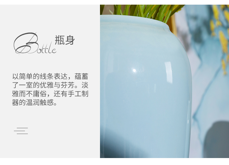 Jingdezhen ceramic vase furnishing articles of modern living room table dry flower arranging flowers, TV ark, contracted household soft adornment