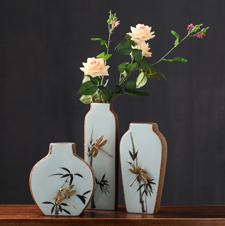 Modern new Chinese ceramic vases, flower arranging is European sitting room porch creative household soft adornment desktop furnishing articles