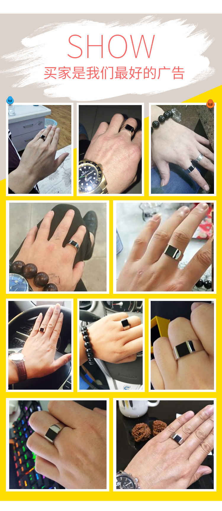 Bague homme OTHER   en Acier au titane - Ref 3086969 Image 13