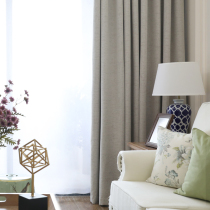 Export Japan custom curtains Heat insulation cotton linen material shading Bedroom living room floor-to-ceiling simple Nordic modern sound insulation