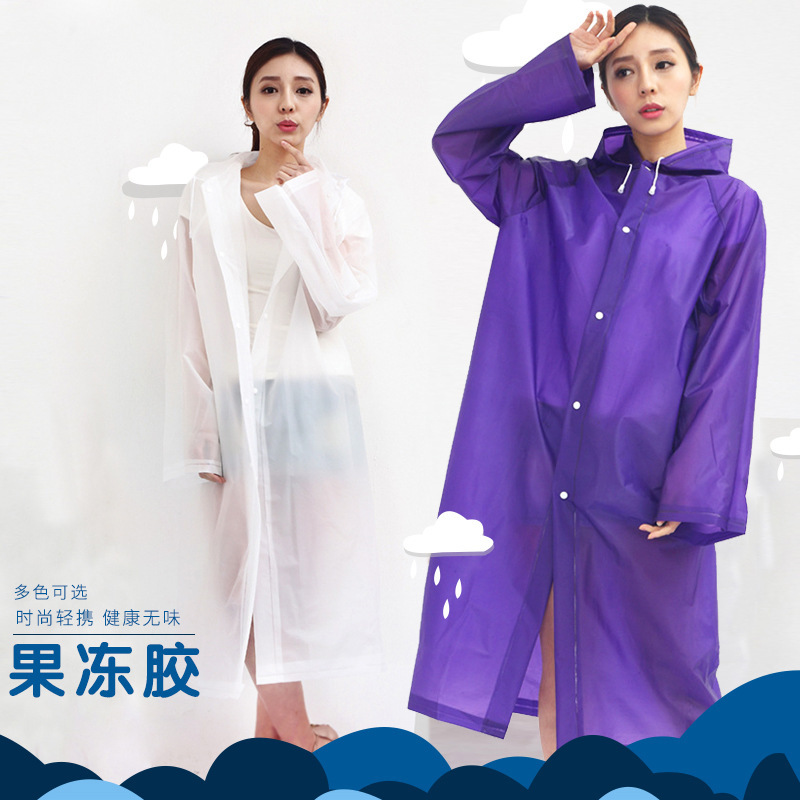 Non-Disposable Outdoor Raincoat, Korean Travel Transparent Travel Raincoat, Adult Hiking Raincoat for Men and Women, Thickened Rain Poncho