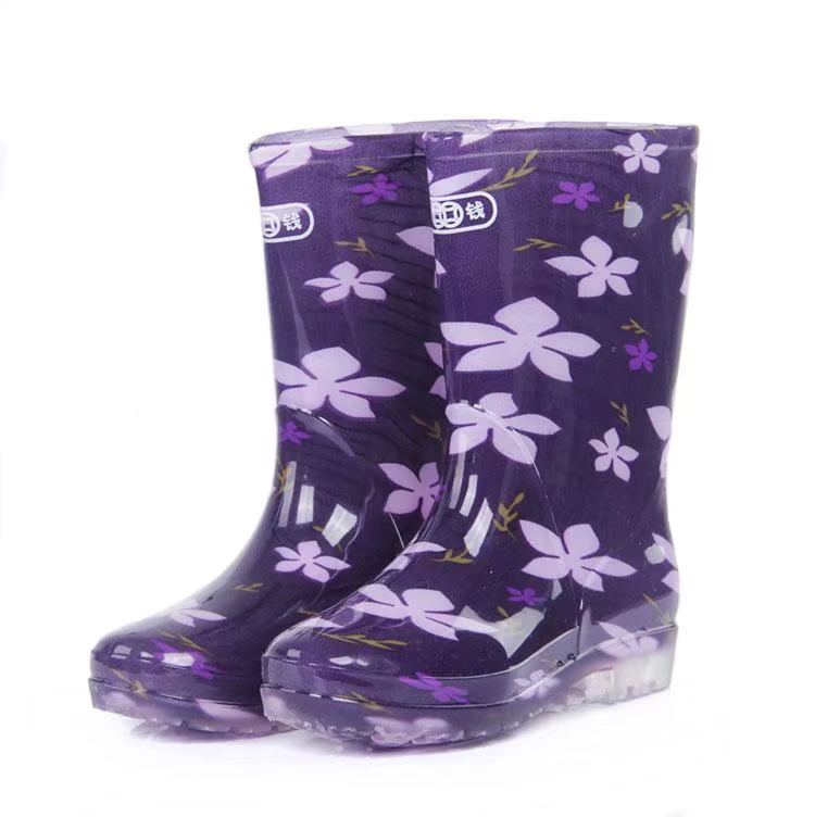 Giày đi mưa nữ ống cộng với mẫu cotton trong ống ngắn Giày chống mưa chống trượt cộng với giày cashmere giày cao su rửa xe đôi